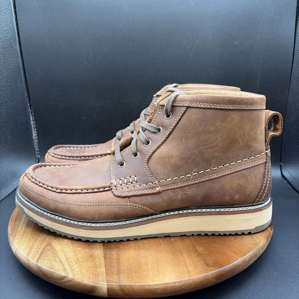 Ariat Lookout Foothill Men Size 11 D Boots Brown Lace-Up Chukka Moc Toe 10025144